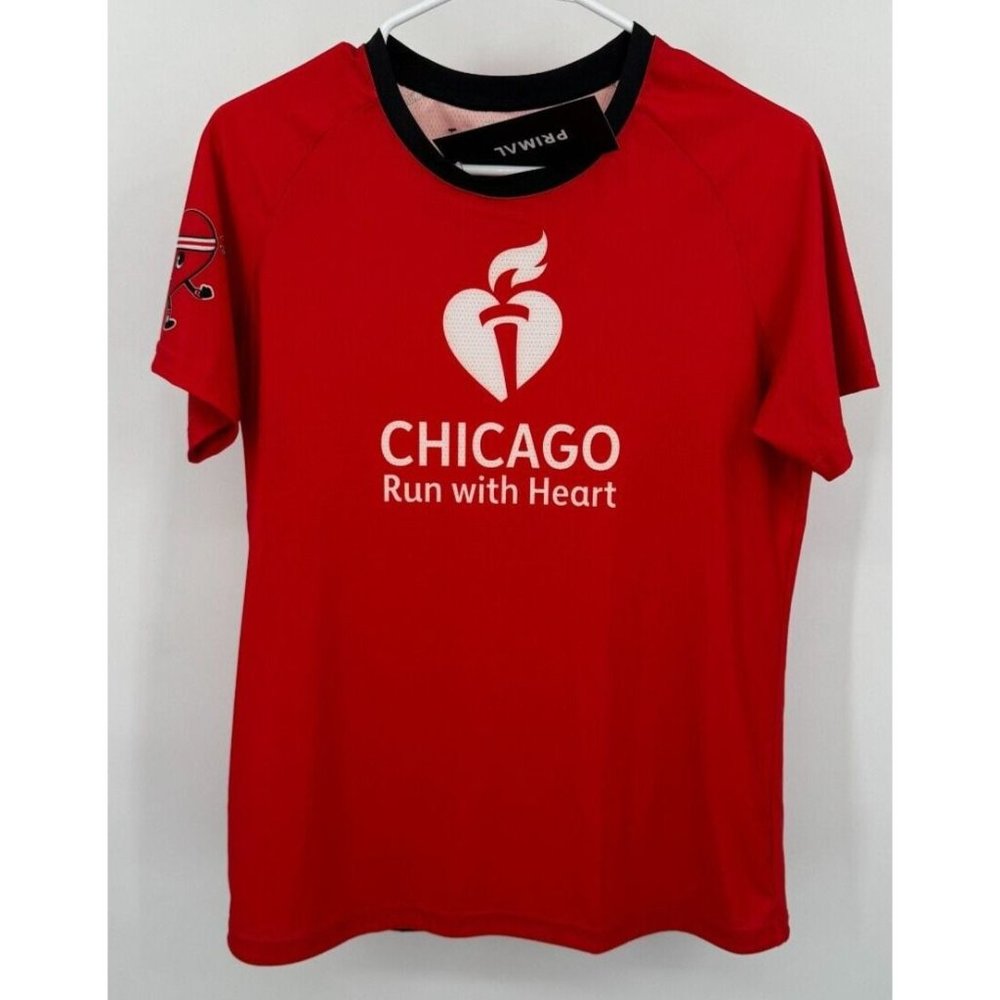 Primal Active Shirt Chicago‎ Heart Short Sleeve Womens Large